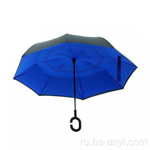 Ретро пляжный зонт синий